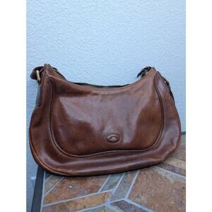 The Bridge VTG Italian Leather Crossbody Saddle Bag MSRP 500